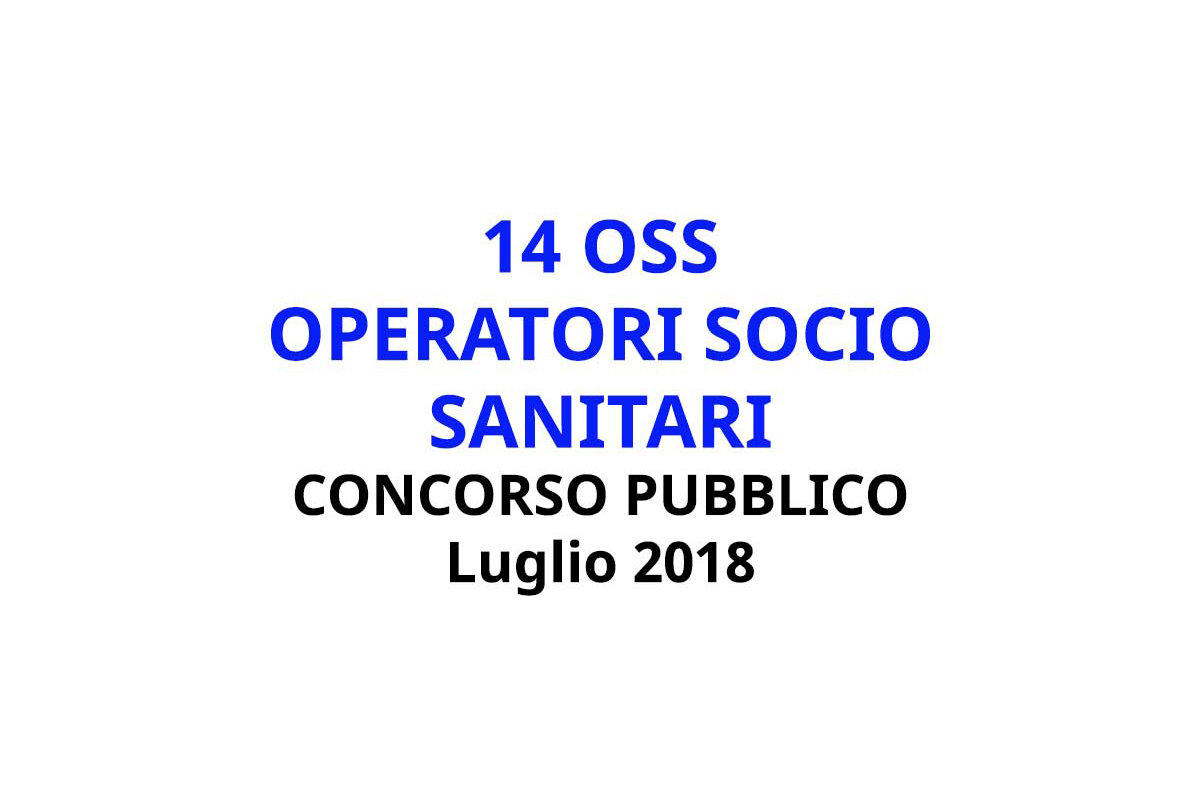 14 OSS CONCORSO PUBBLICO LUGLIO 2018 MANTOVA