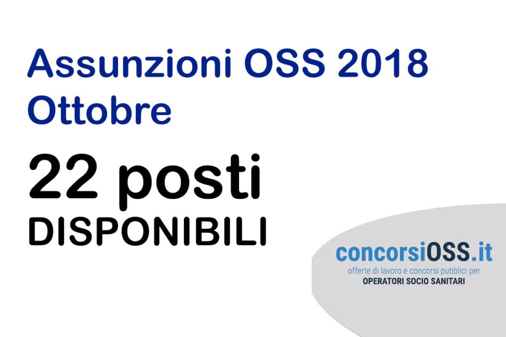 Assunzioni OSS 2018 Ottobre