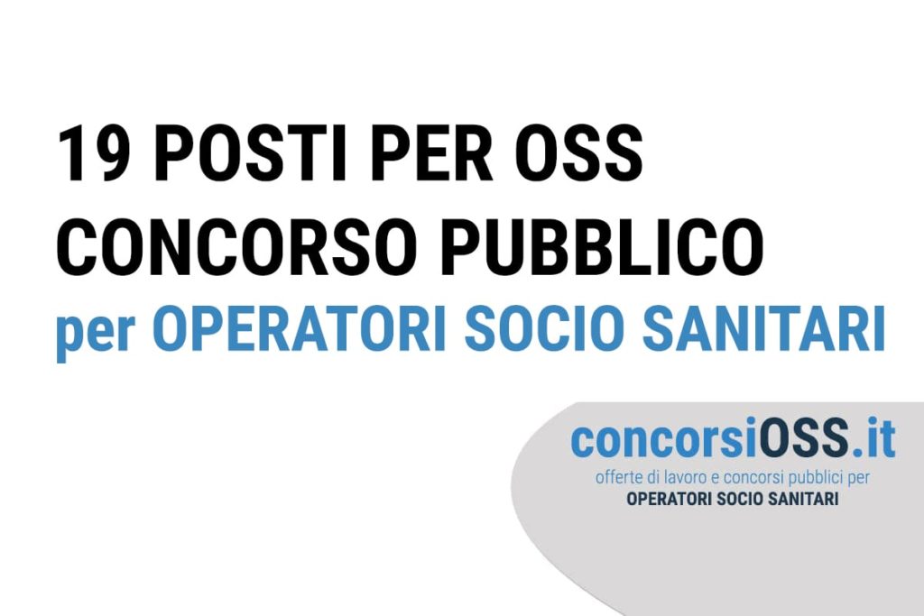 19 posti per OSS concorso