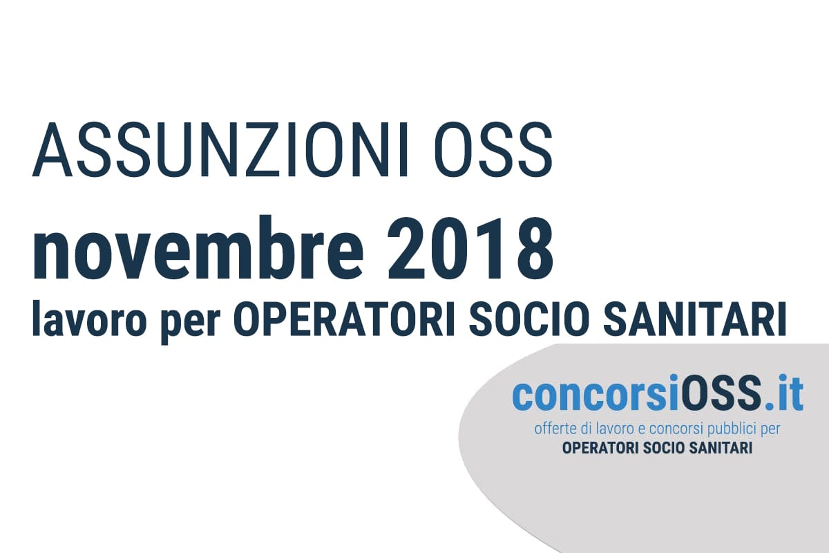 Assunzioni OSS 2018 Novembre