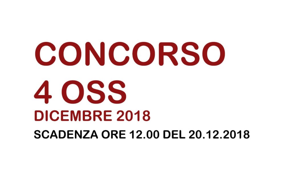 Concorso 4 OSS dicembre