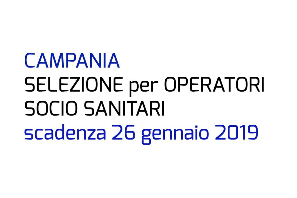Selezione per OSS Campania 2019