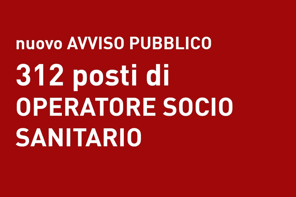 312 posti di OSS Avviso pubblico VENETO