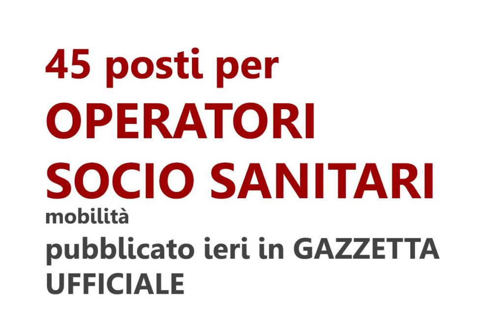 45 posti per OSS Potenza