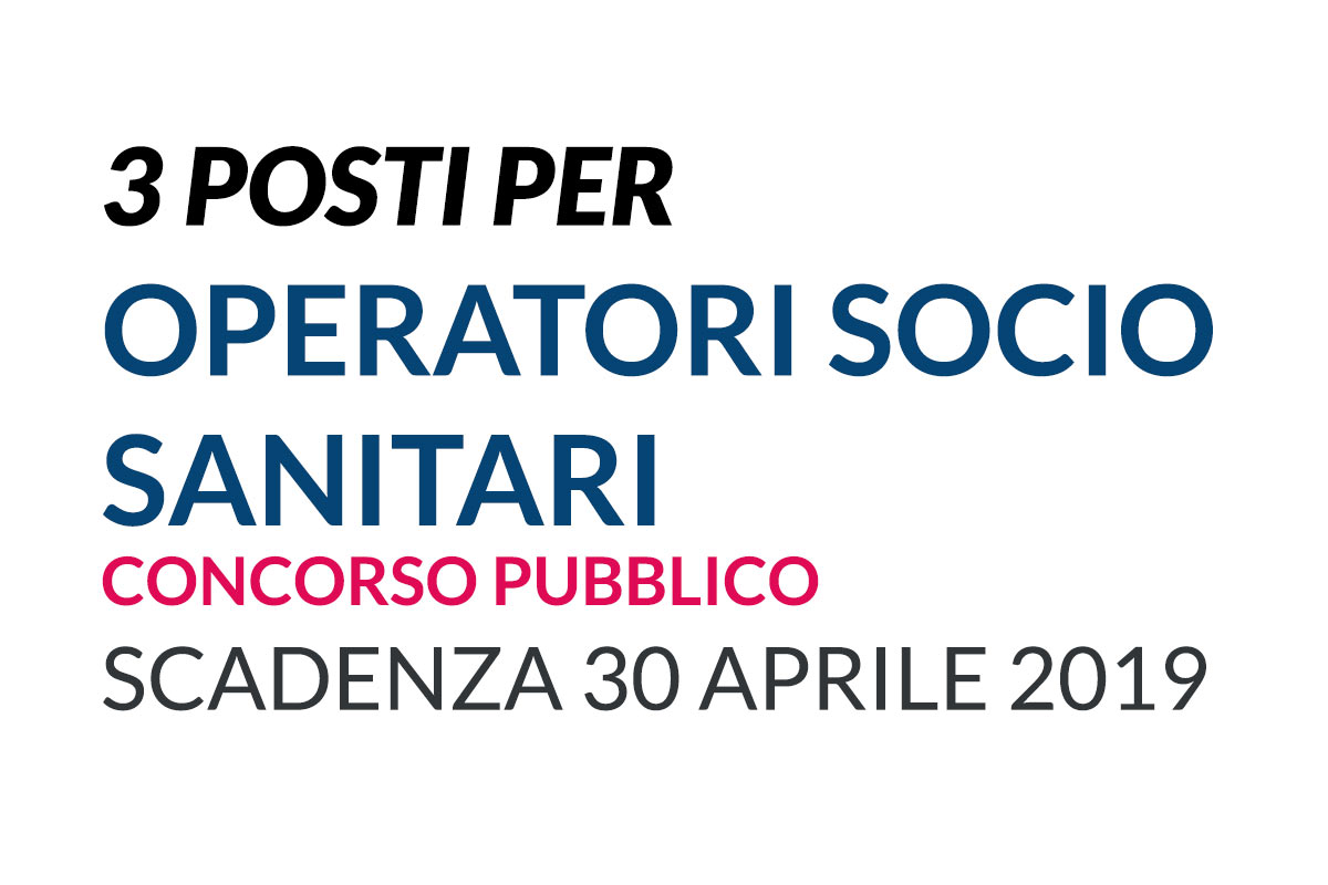 3 posti per OSS CONCORSO 2019 provincia di BOLOGNA