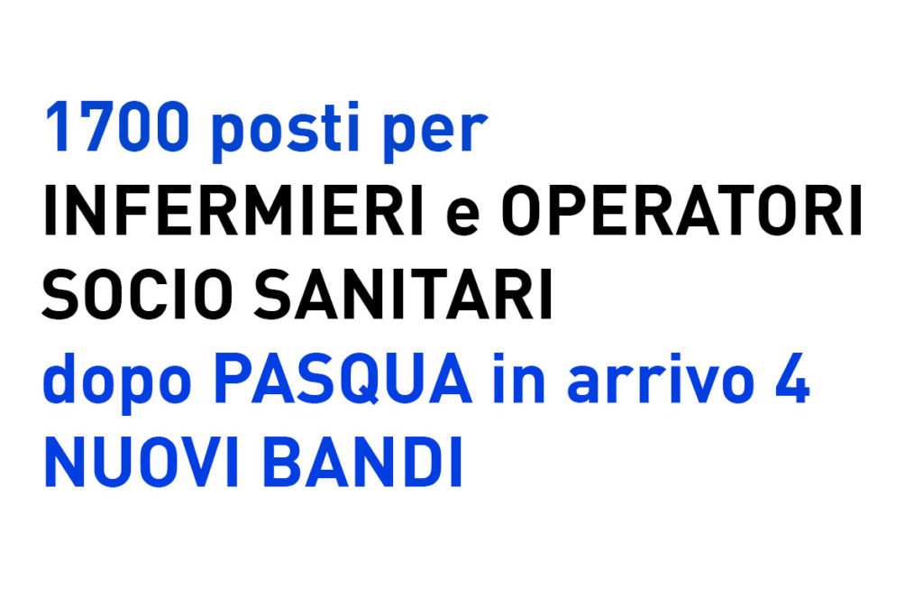 1700 posti INFERMIERI e OSS BANDI sanità SICILIA 2019