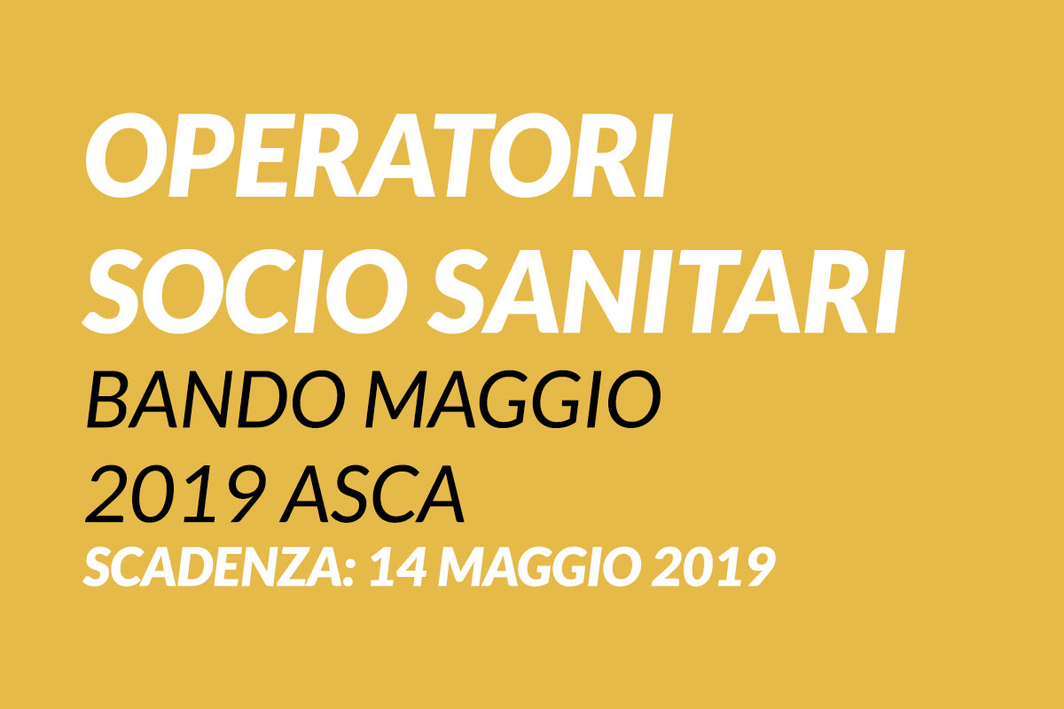 OSS Bando MAGGIO 2019 ASCA