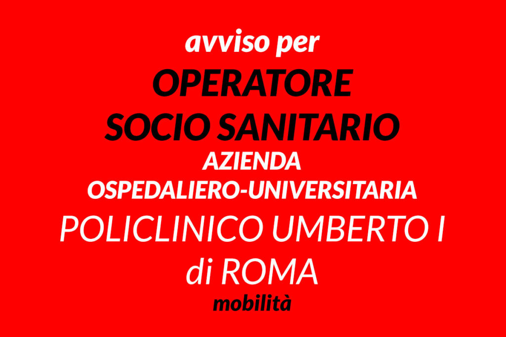 OSS avviso UMBERTO I DI ROMA 2019