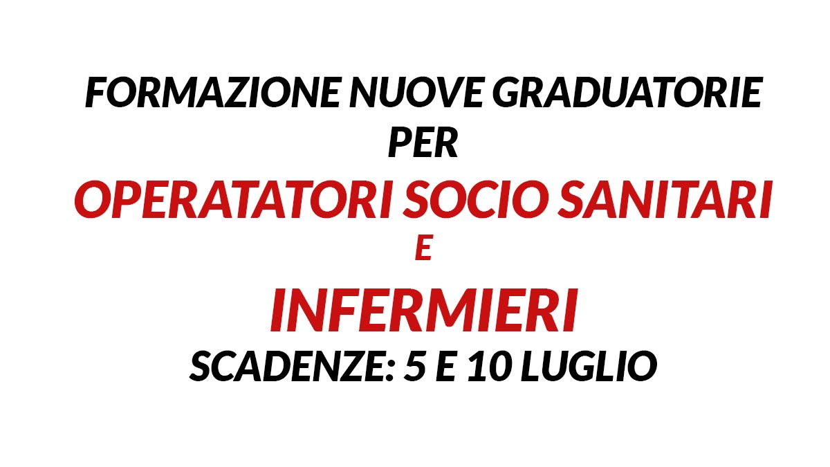 OSS e INFERMIERI nuove GRADUATORIE luglio 2019 Longarone Zoldo