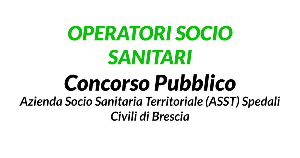 Concorso per OSS BRESCIA 2019