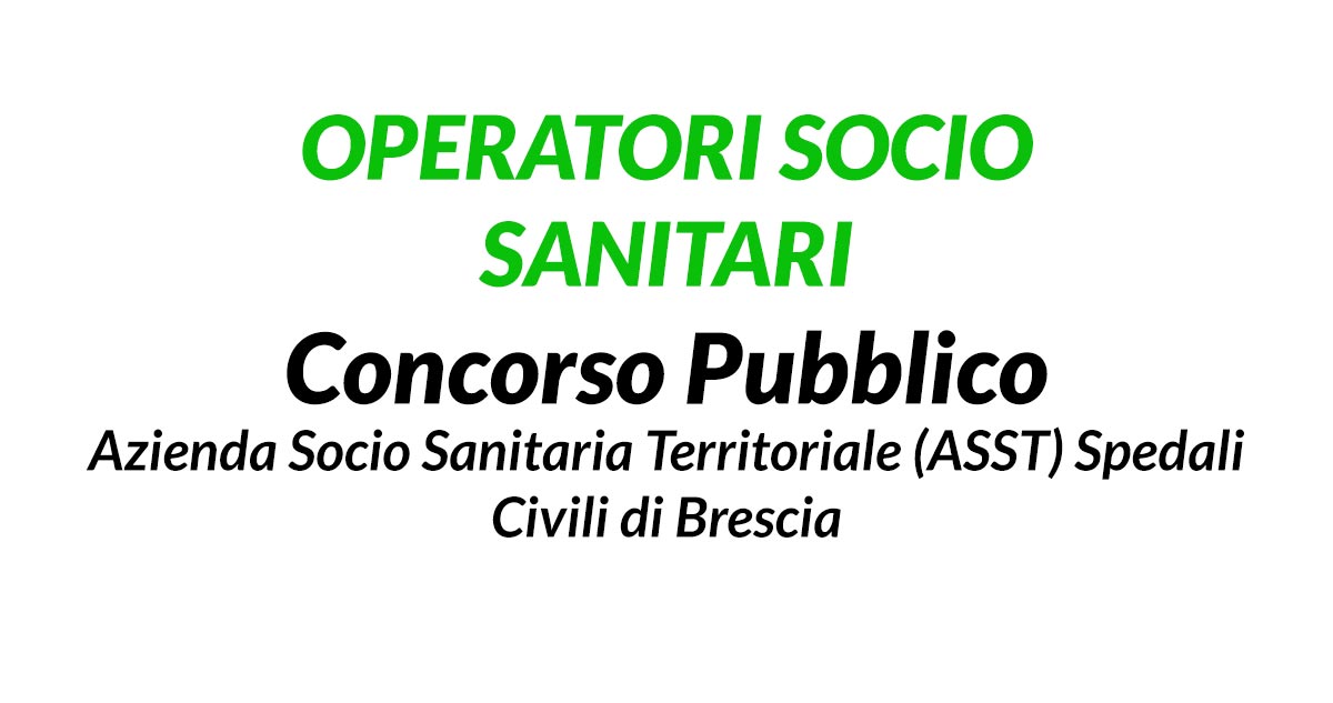 Concorso per OSS BRESCIA 2019