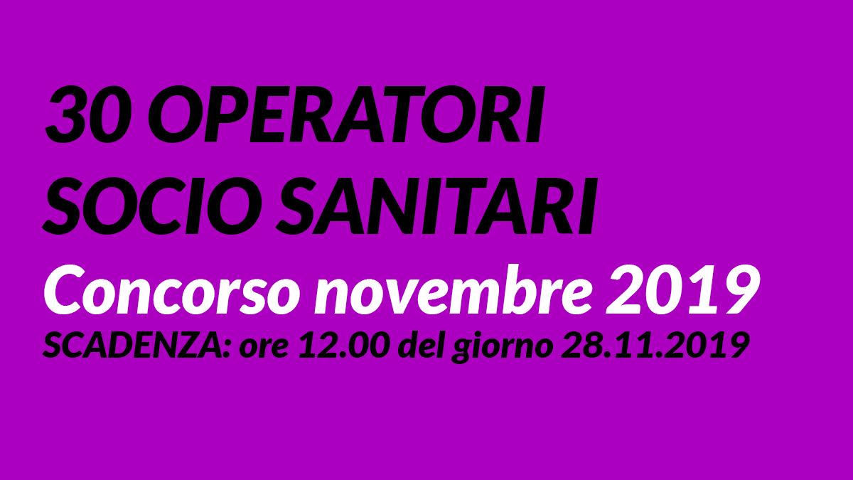 30 OSS concorso BOLOGNA novembre 2019