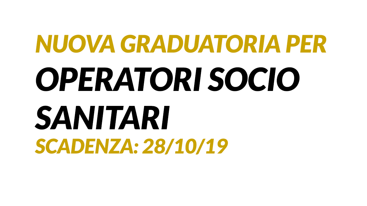 OSS SELEZIONE PUBBLICA OTTOBRE 2019 Verona nuova graduatoria