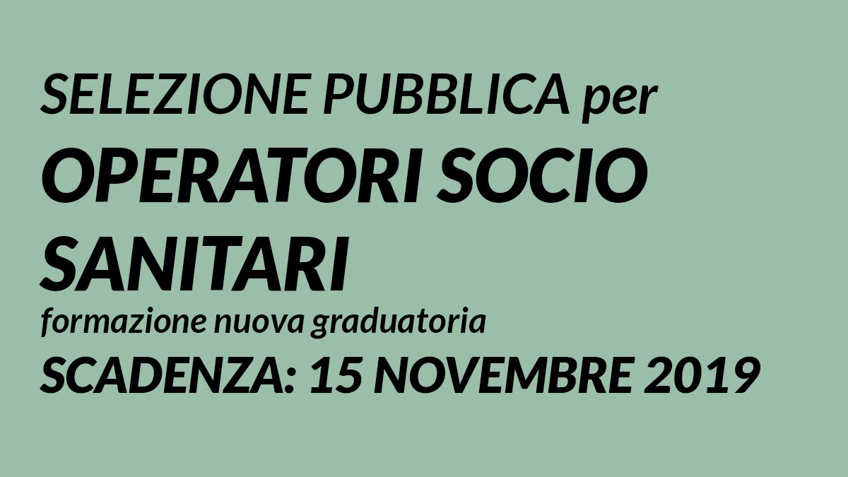 OSS formazione nuova GRADUATORIA Piacenza