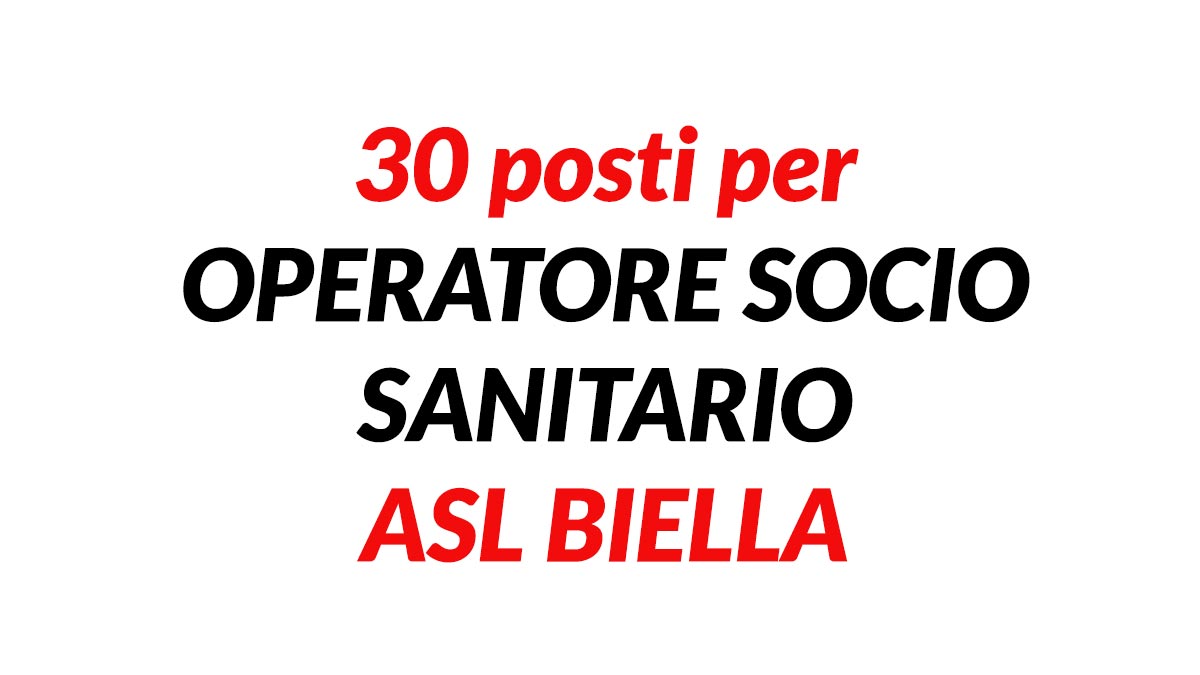 30 OSS concorso 2020 ASL BIELLA