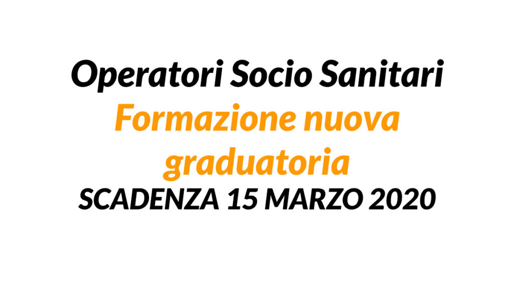OSS nuova graduatoria 2020 Piacenza