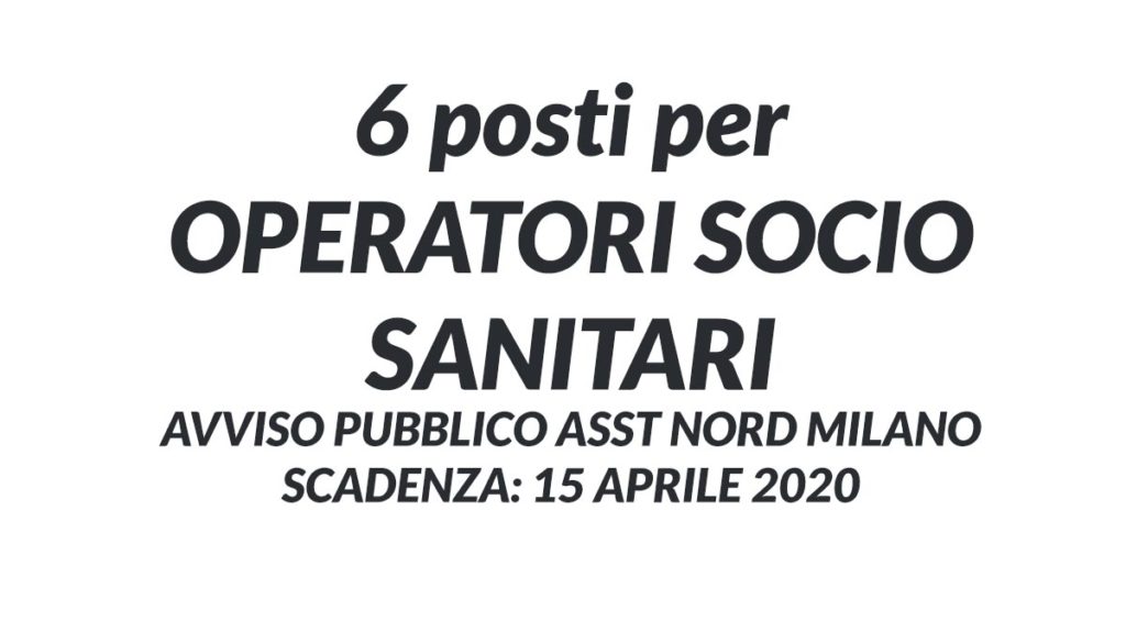 6 OSS avviso ASST NORD MILANO