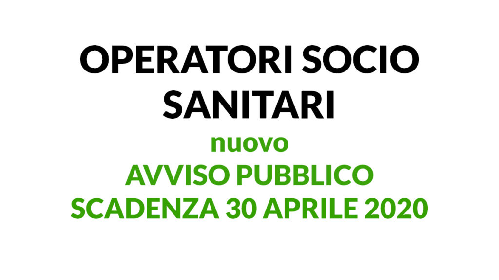 OSS avviso pubblico 2020 ASU GI