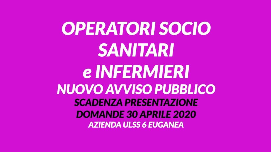 OSS e INFERMIERI nuova graduatoria Veneto