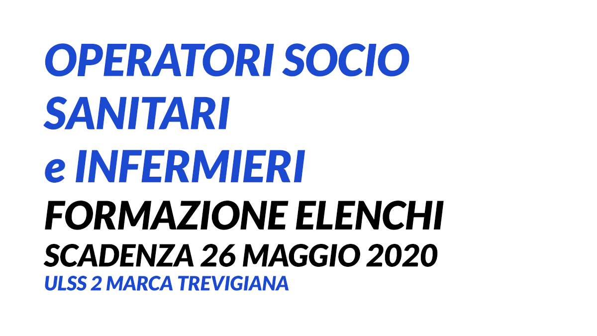 OSS INFERMIERI manifestazione interesse 2020