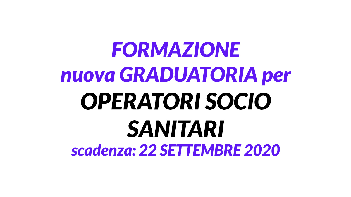 OSS nuova graduatoria settembre 2020