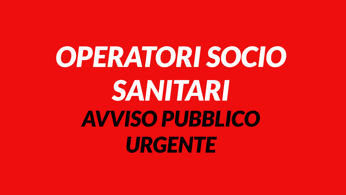 OSS avviso urgente 2021 piano vaccinale AUSL PIACENZA