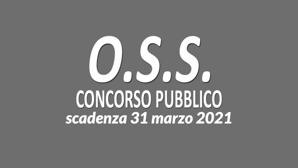 OSS concorso tempo indeterminato 2021 Veneto