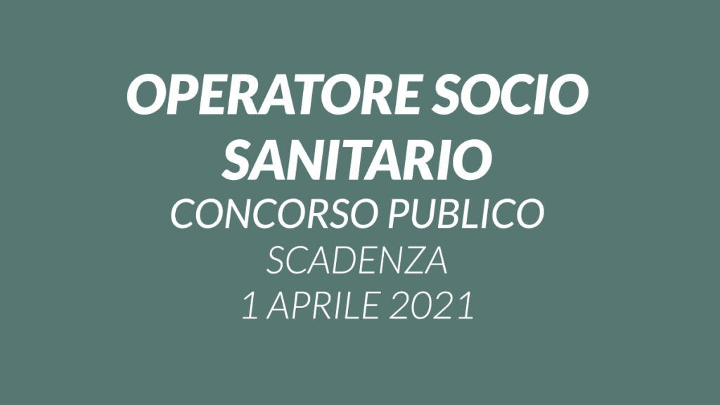 OSS tempo indeterminato concorso pubblico 2021 CTO