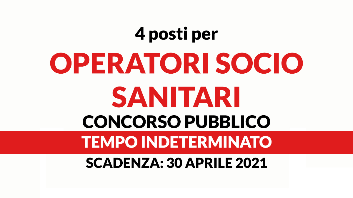 4 OSS concorso pubblico Aprile 2021