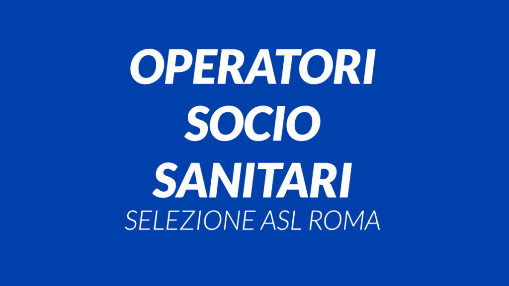 OSS selezione ASL ROMA 4 2021