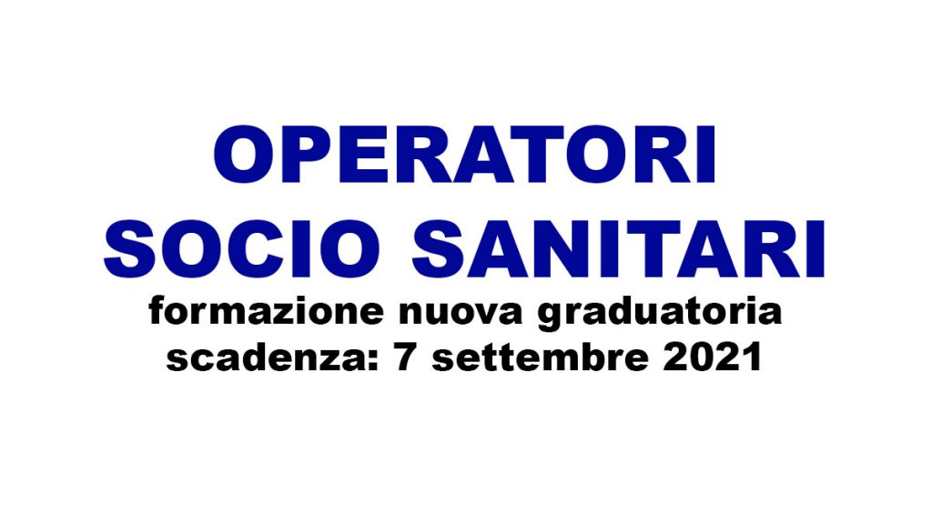 OSS nuova graduatoria settembre 2021