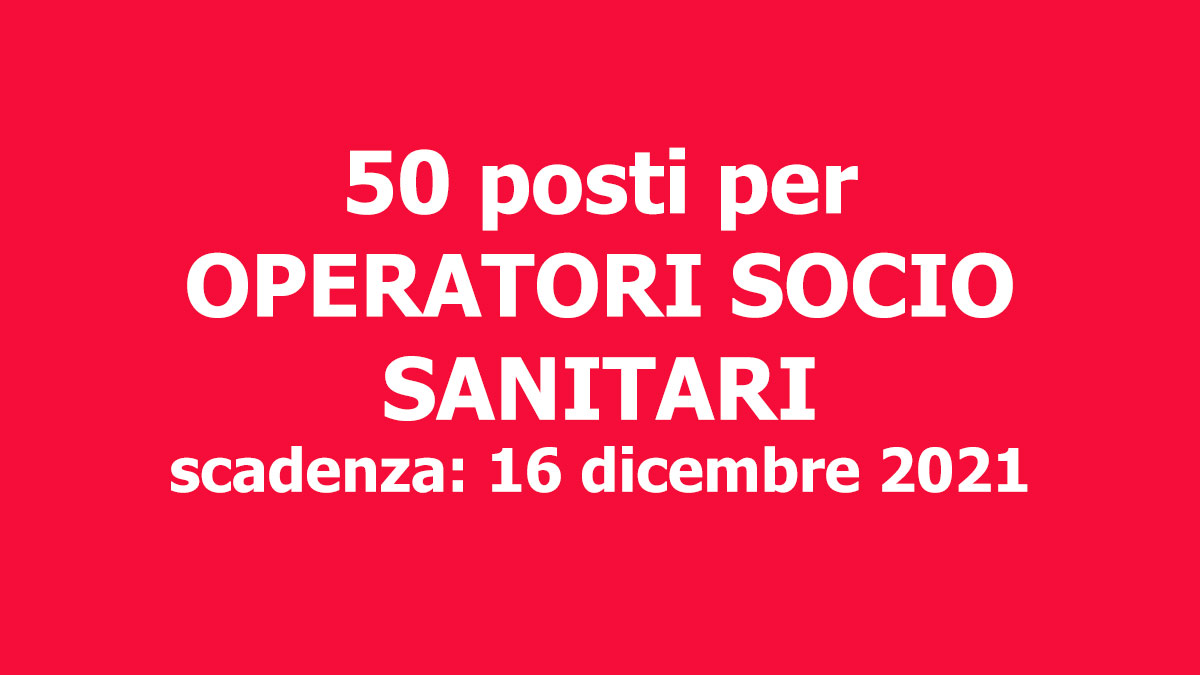 50 posti per OSS Liguria