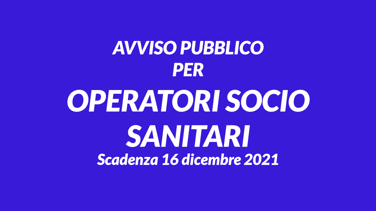 OSS avviso pubblico CROTONE 2021