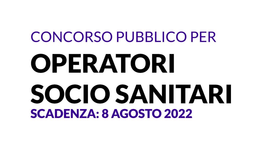 OSS concorso pubblico agosto 2022