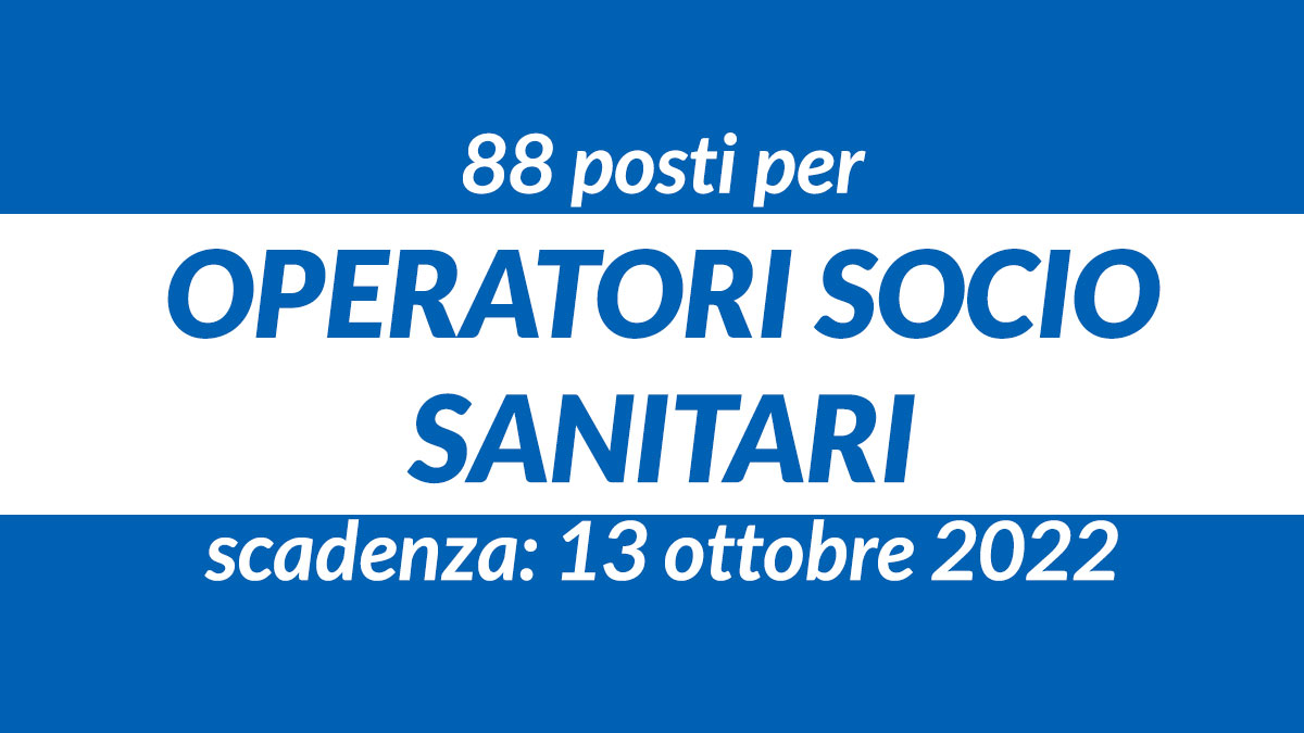 88 posti per OSS PARMA concorso pubblico