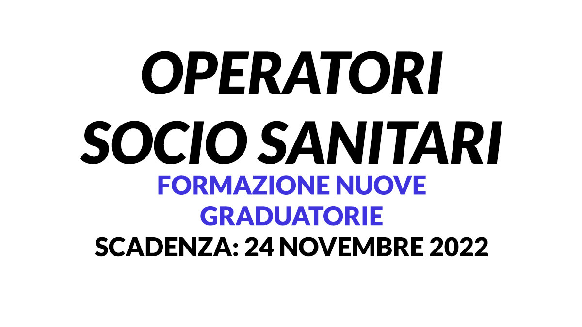 OSS formazione nuove graduatorie 2022 Piemonte