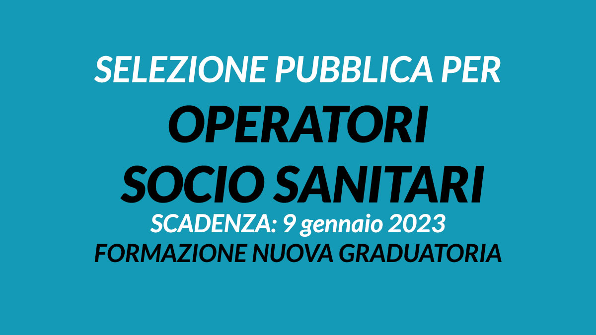 SELEZIONE PUBBLICA per OSS VENEZIA 2023