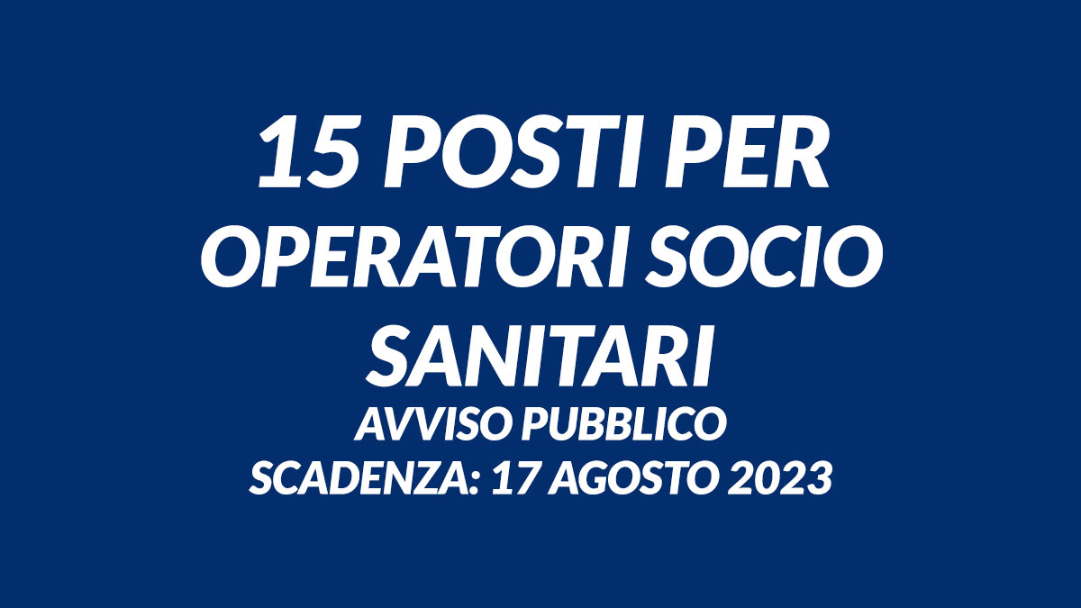 OSS 15 posti ASL LATINA avviso pubblico 2023