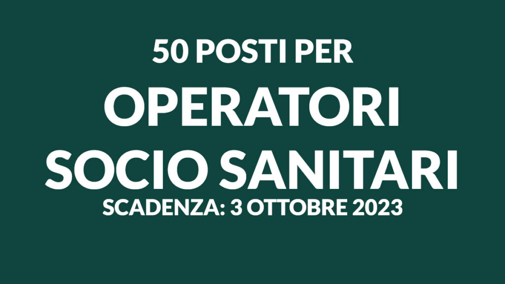 50 posti per OSS concorso REGGIO EMILIA 2023