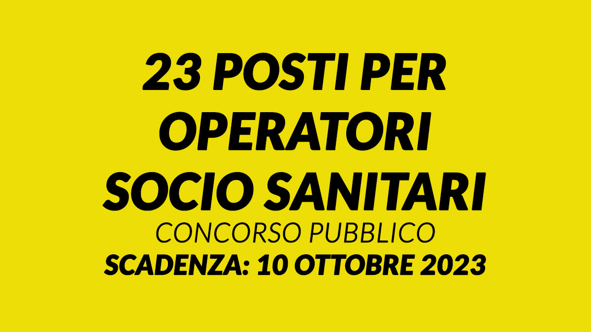 23 posti per OSS ASP Forlivese concorso pubblico 2023