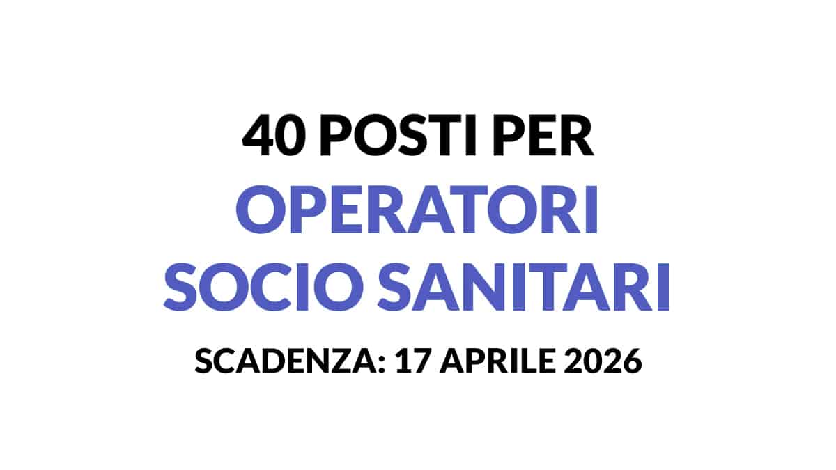 40 posti per OSS avviso pubblico ASL AVELLINO 2026