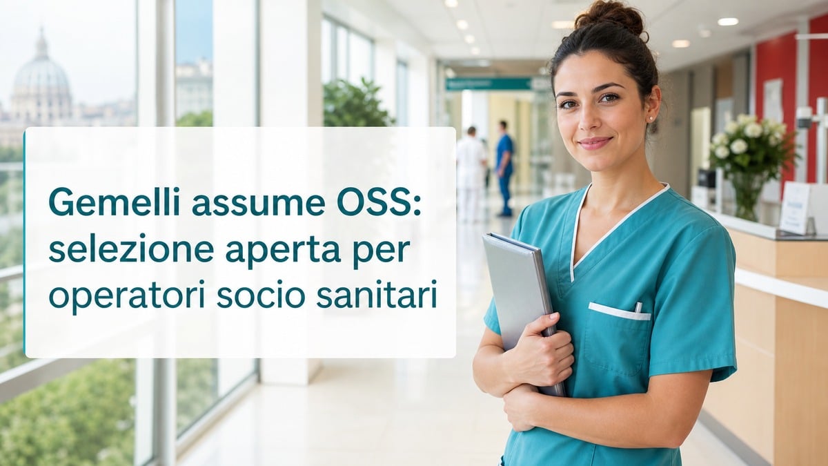 Gemelli assume OSS: selezione aperta per operatori socio sanitari