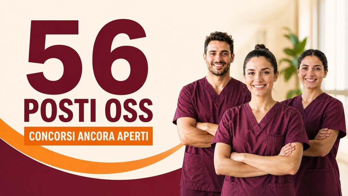 56 posti OSS ancora disponibili: 8 concorsi aperti con scadenze fino al 15 settembre 2026