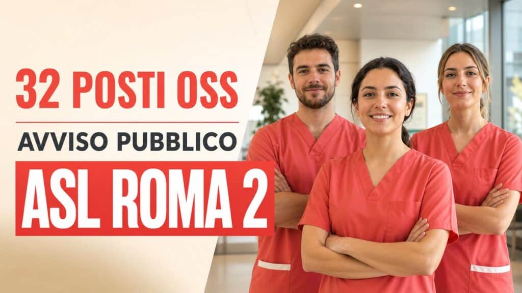 ASL Roma 2, avviso pubblico per 32 OSS a tempo indeterminato: domande entro il 20 settembre