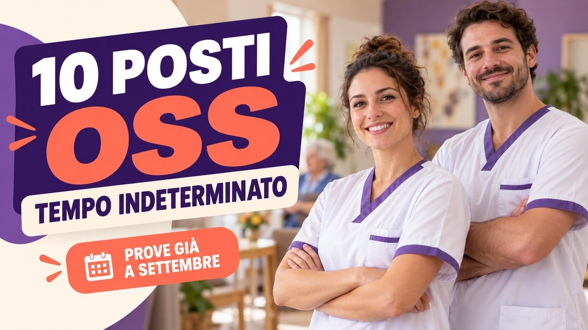 Concorso OSS 2026: 10 posti fissi e prove già a settembre, domande in scadenza
