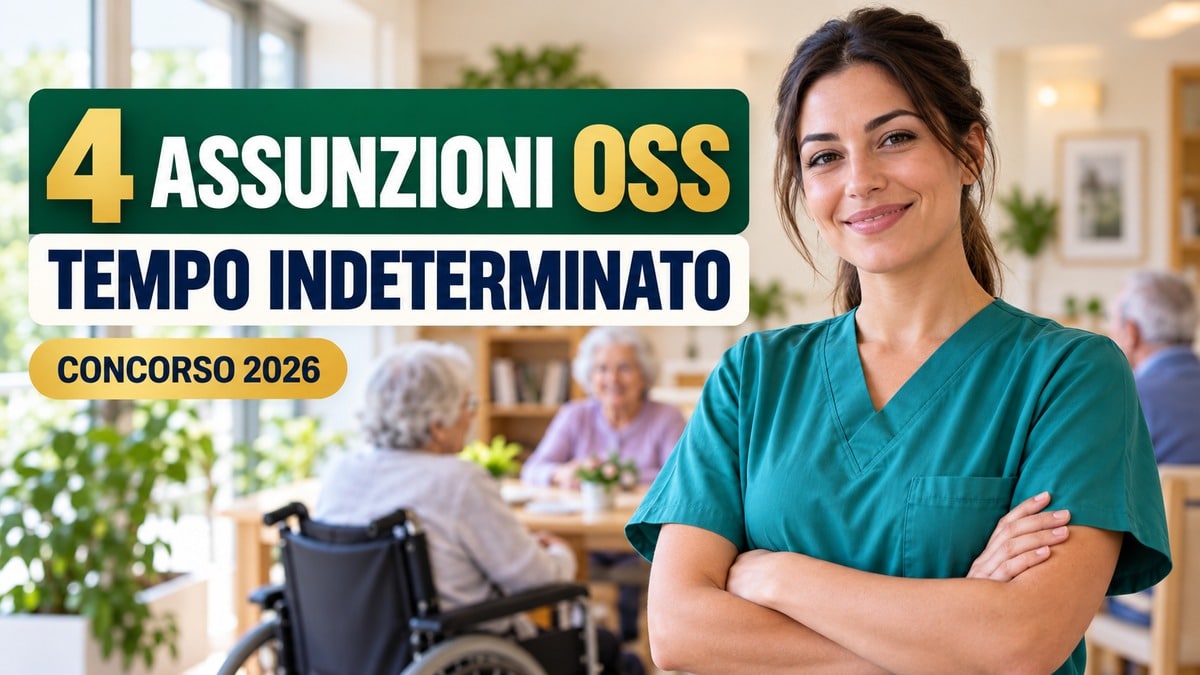 Concorso OSS 2026: 4 assunzioni a tempo indeterminato, candidature fino al 5 ottobre