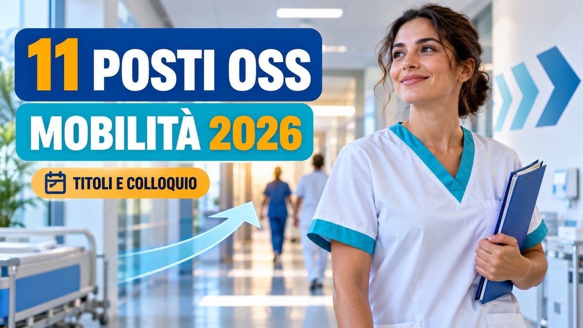 Mobilità OSS 2026: 11 posti disponibili, selezione per titoli e colloquio