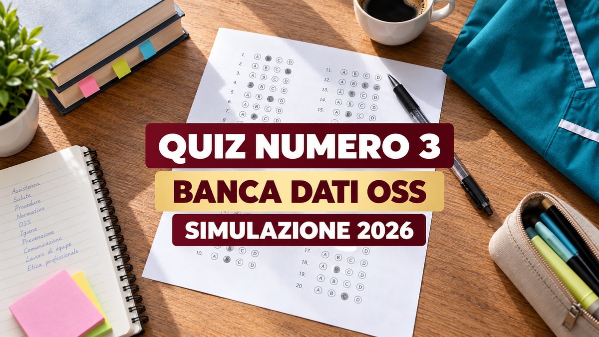 Quiz numero 3 Banca dati simulazione concorso OSS 2026
