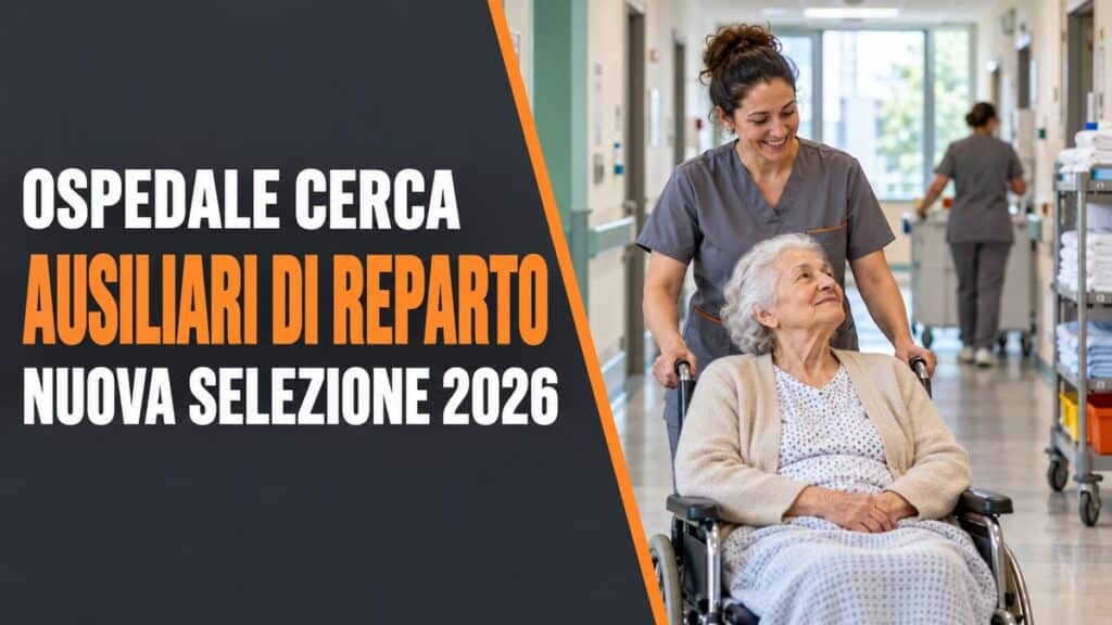 Ospedale cerca ausiliari di reparto: nuova selezione per lavorare nelle unità operative